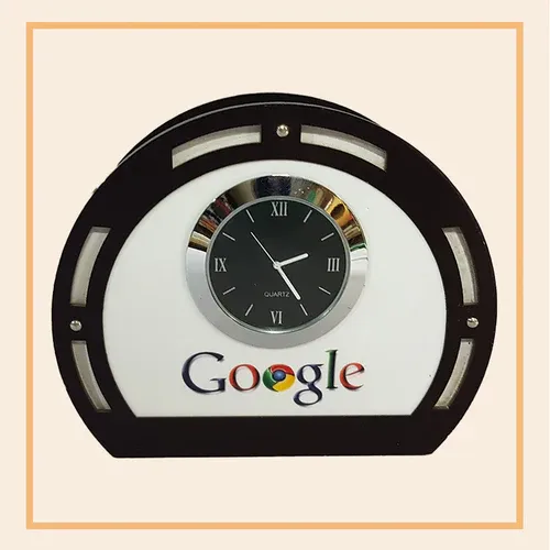 Round Desk Clock - Google Branded