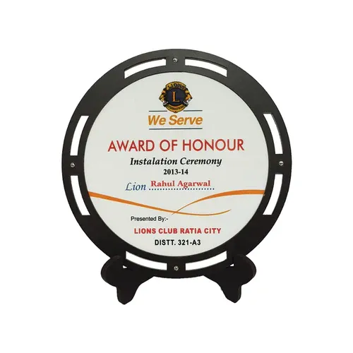Round Award of Honour Plaque