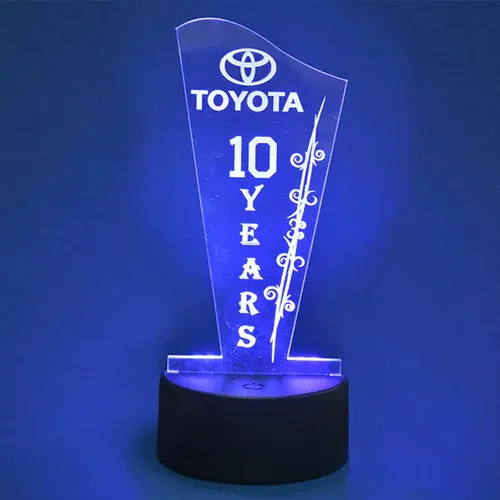 Toyota 10 Years LED Trophy
