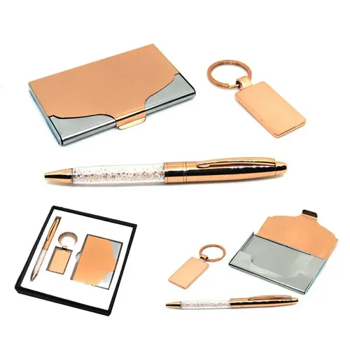 Card Holder, Pen & Keychain Set