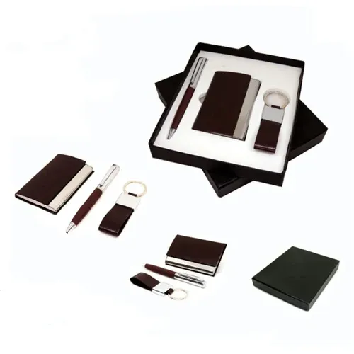 Leather Desk Organiser Set