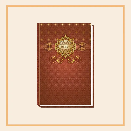 Maroon Ornate Diary
