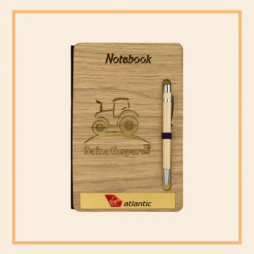 Wooden Notebook with Pen
