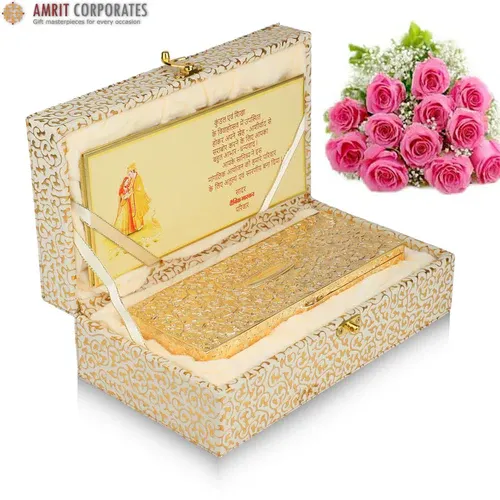 White Box with Golden Jewellery Box - 1