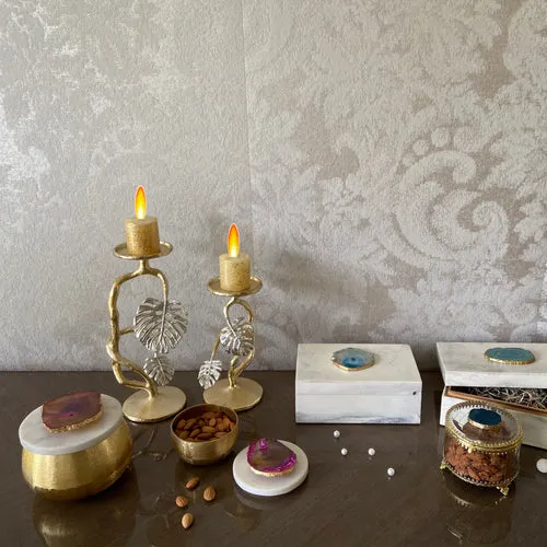 Decorative Candle Stand Set with Gift Box