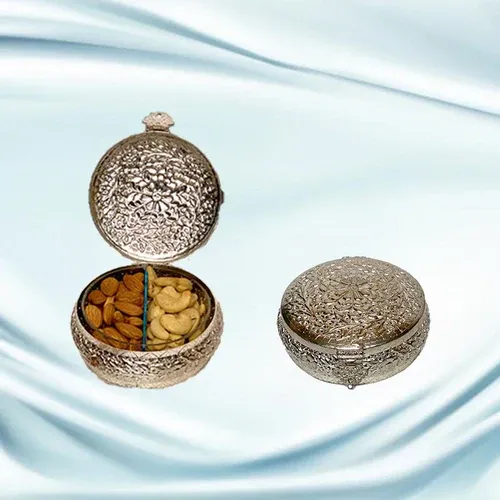 Round Box Pair with Gems