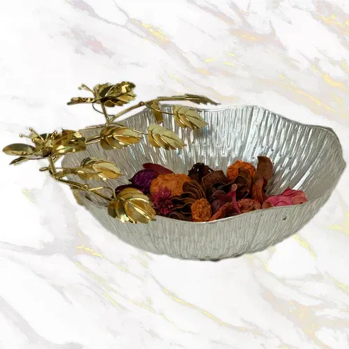 Glass Bowl with Dry Fruits