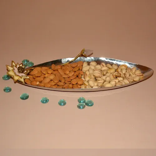 Boat Shape Tray with Dry Fruits