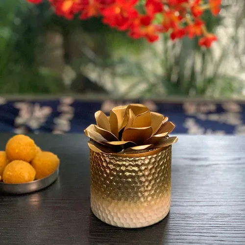 Woven Jar with Lid - Cane