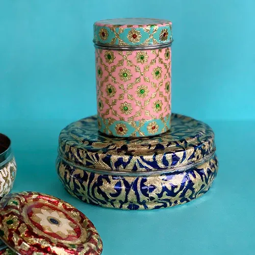 Cylindrical Box - Pink Floral