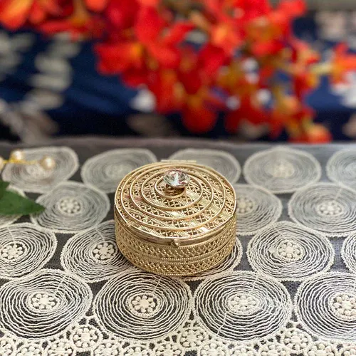 Round Decorative Box - Grey