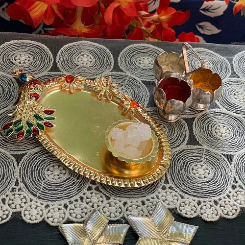 Oval Tray with Candle