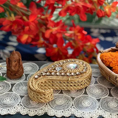 Round Basket with Dry Fruits