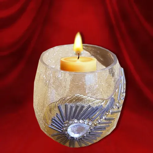 Glass Candle Holder