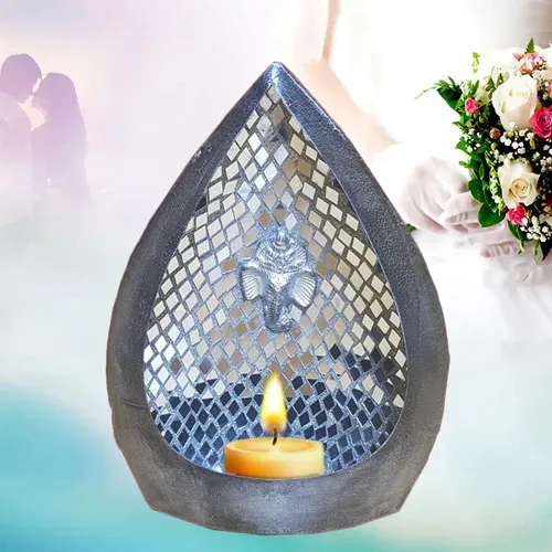Teardrop Candle Holder - Blue
