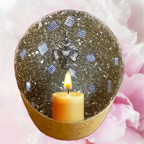 Round Candle Holder - Gold