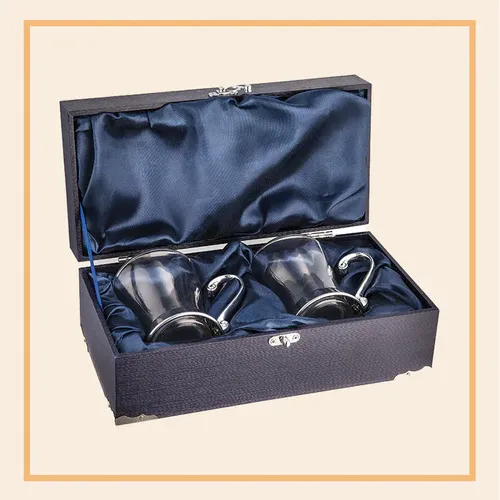 Wine Glass Set in Blue Gift Box