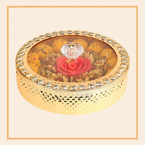 Floral Jewellery Box - Round