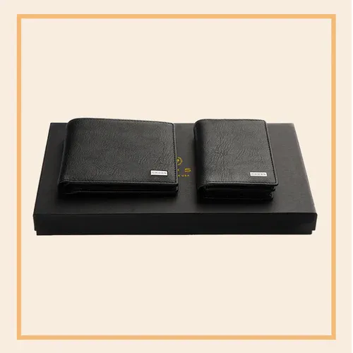 Leather Card Holder Set - Two Piece