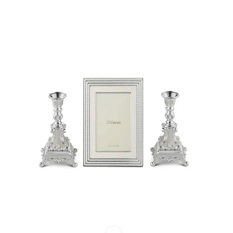 Set of 2 Candle Stand with Photo Frame