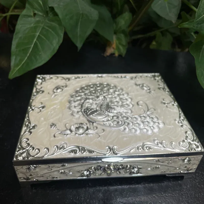 4 in 1 Peacock Enamel Dry fruit box