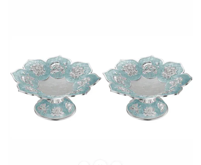 Set of 2 Lotus Galvanic Platter