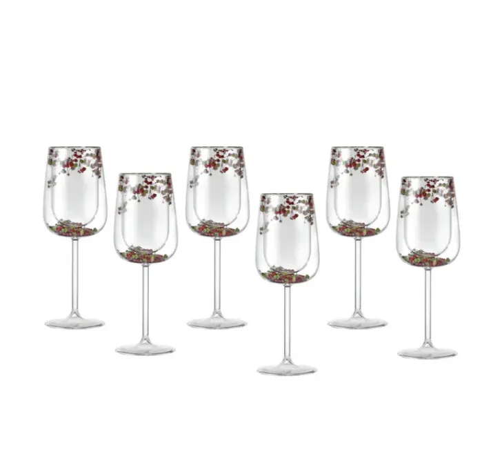 Flower Wine Glass Set of 6
