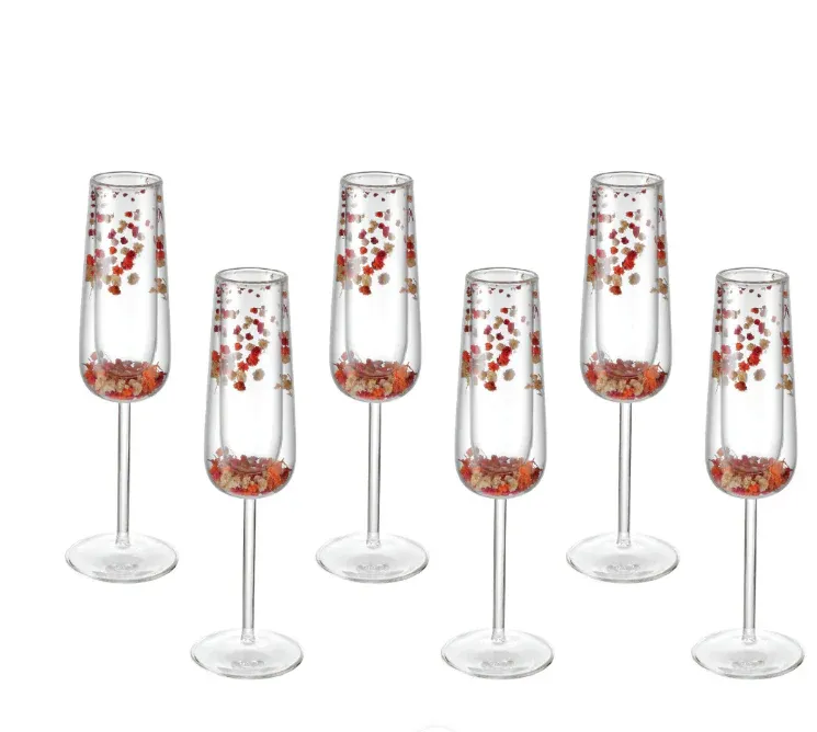 Flower Champagne Glass Set of 6