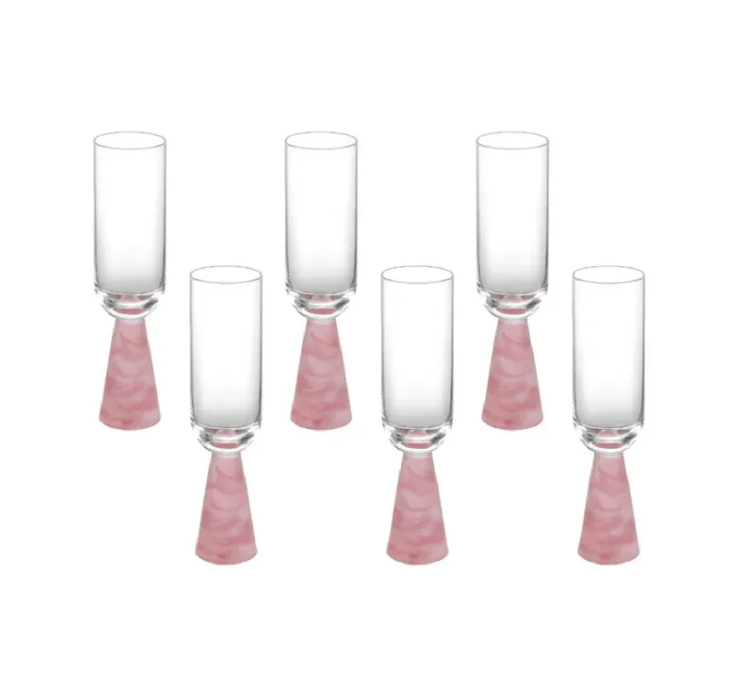 Champagne Glass with Stem Set of 6