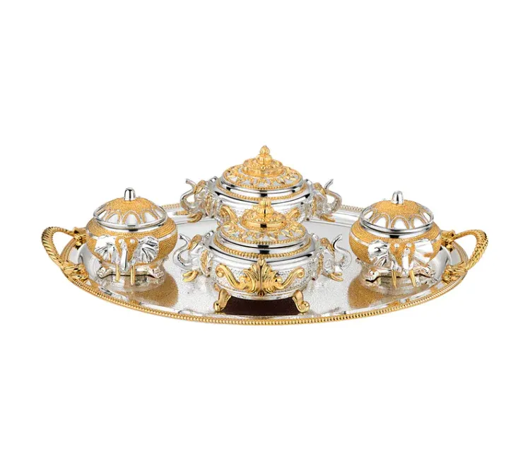 Tray With Elephant Head Sugar pot