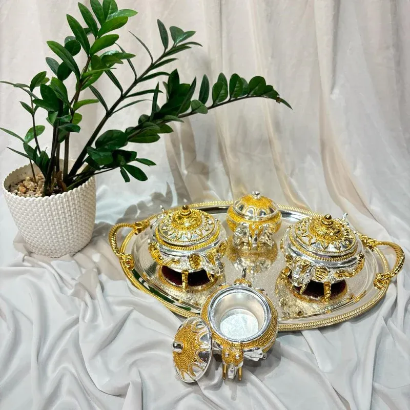 Tray With Elephant Head Sugar pot