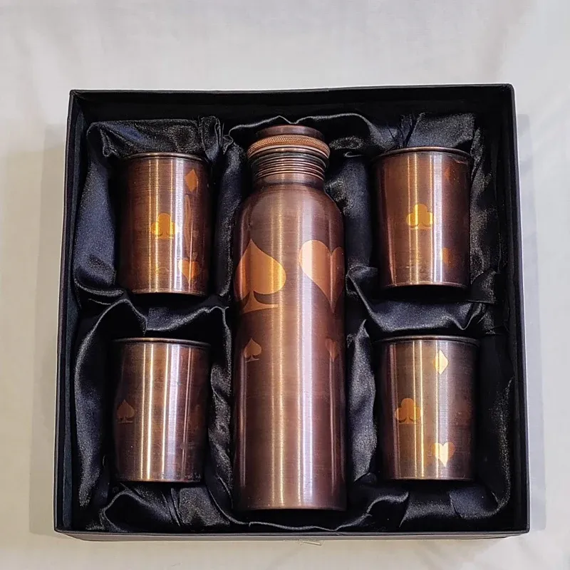 Copper bottle with 4 glass