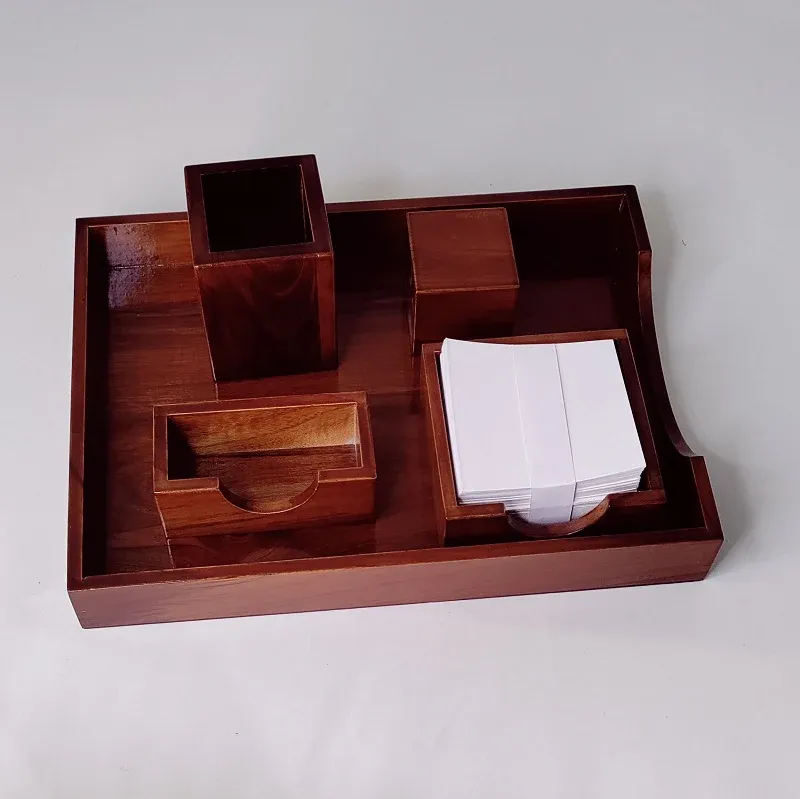 Wooden 5 pcs Office set with MDF Box