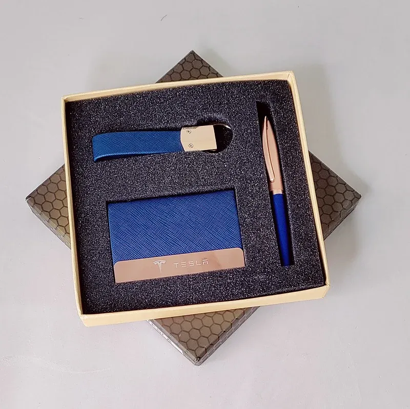TESLA Pen, Keychain & Visiting Card