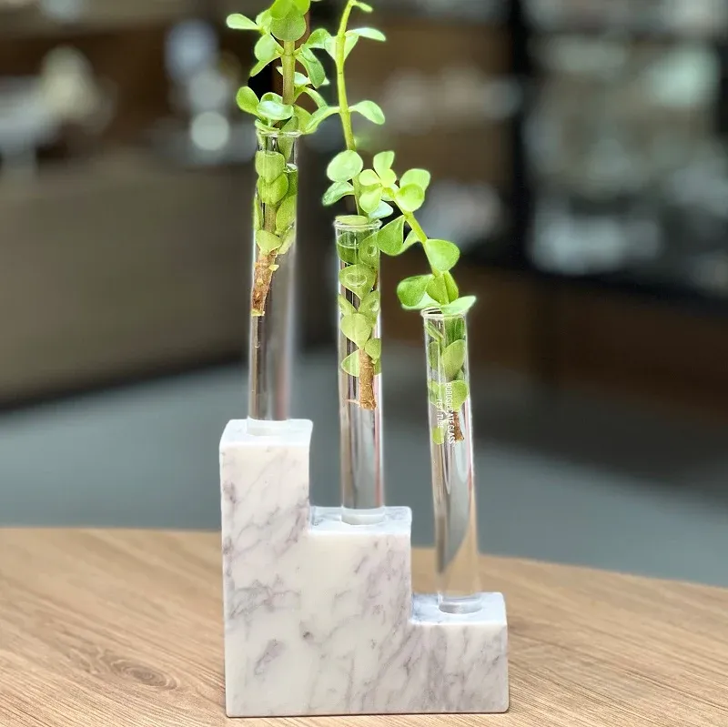 MARBLE STEPPED PLANTER