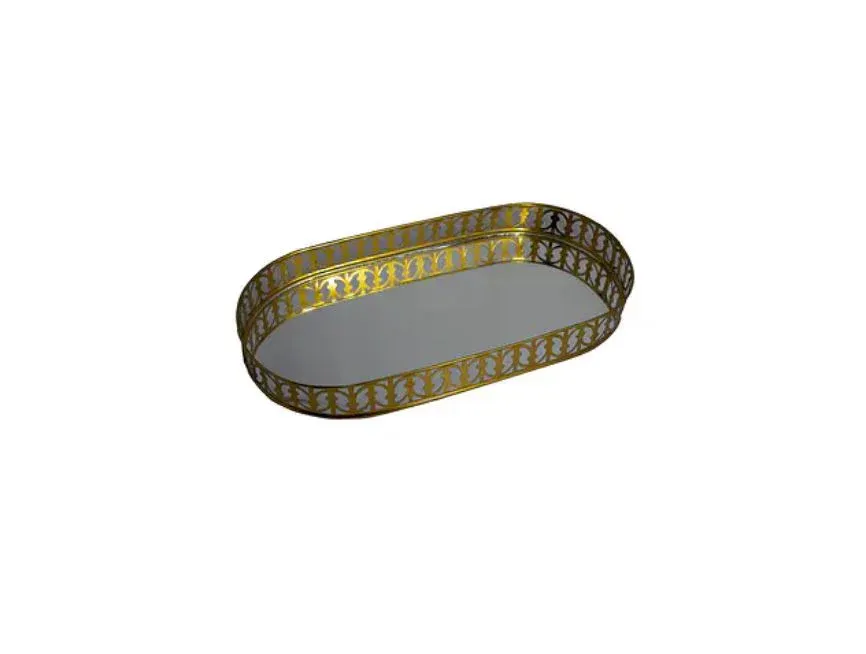 Golden Glass Tray