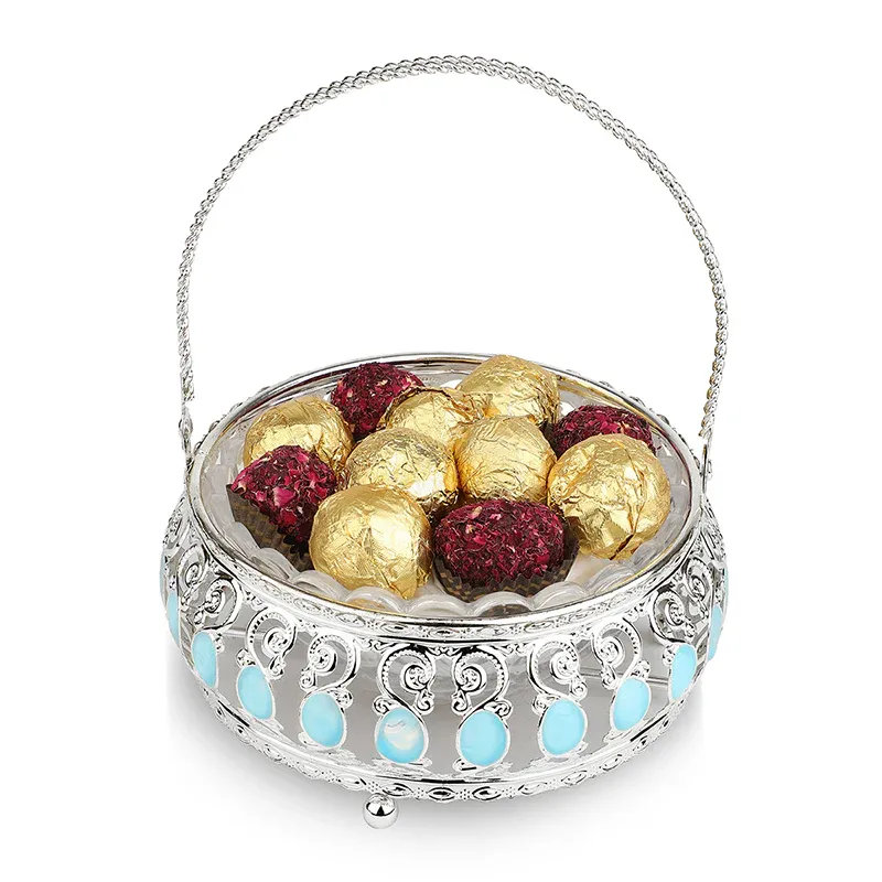 Basket With Sky-Blue Enamel
