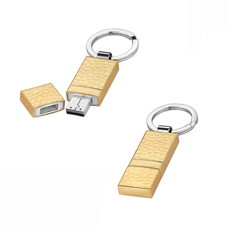 Golden Key Chain With Pendrive