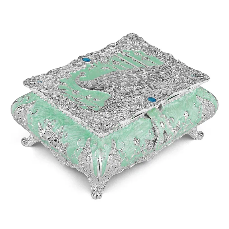 Peacock Enamel box
