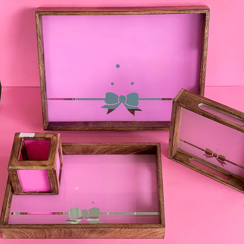 Wooden Trays Set of 3