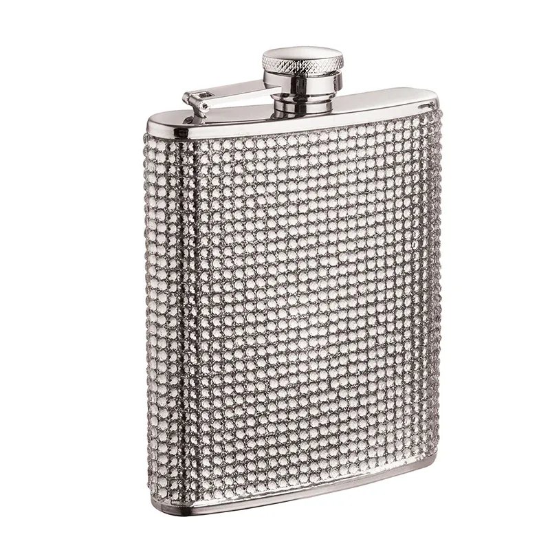 Acrylic Crystal Hip Flask Stainless Steel