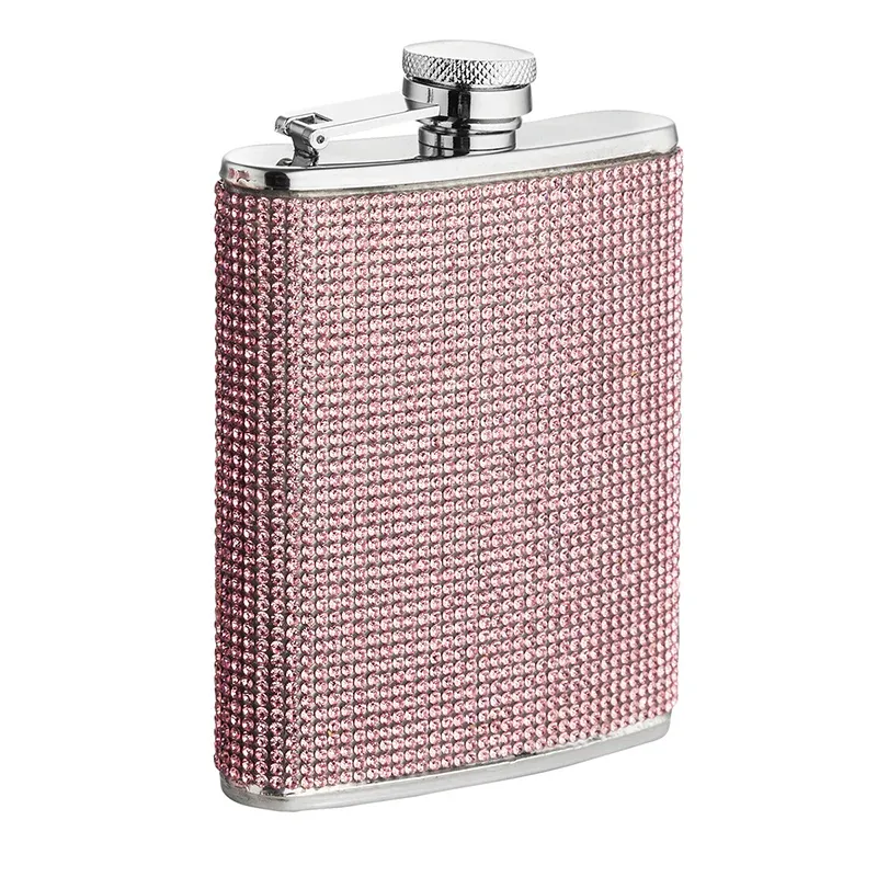 Crystal Hip Flask Stainless Steel