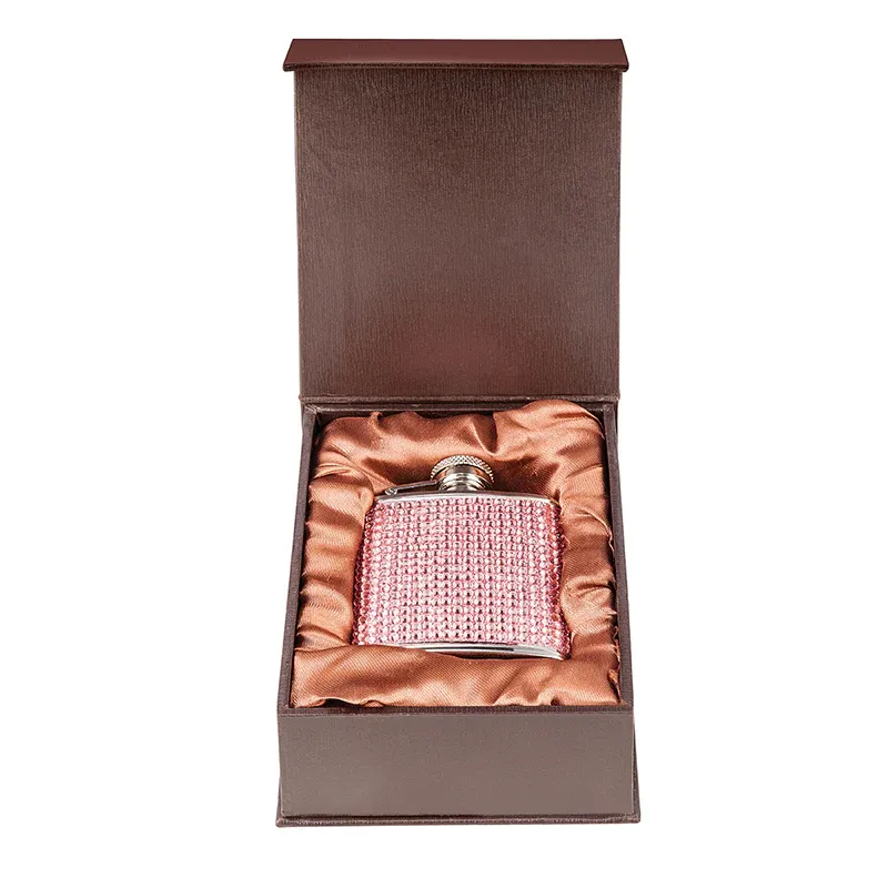 Crystal Hip Flask Stainless Steel