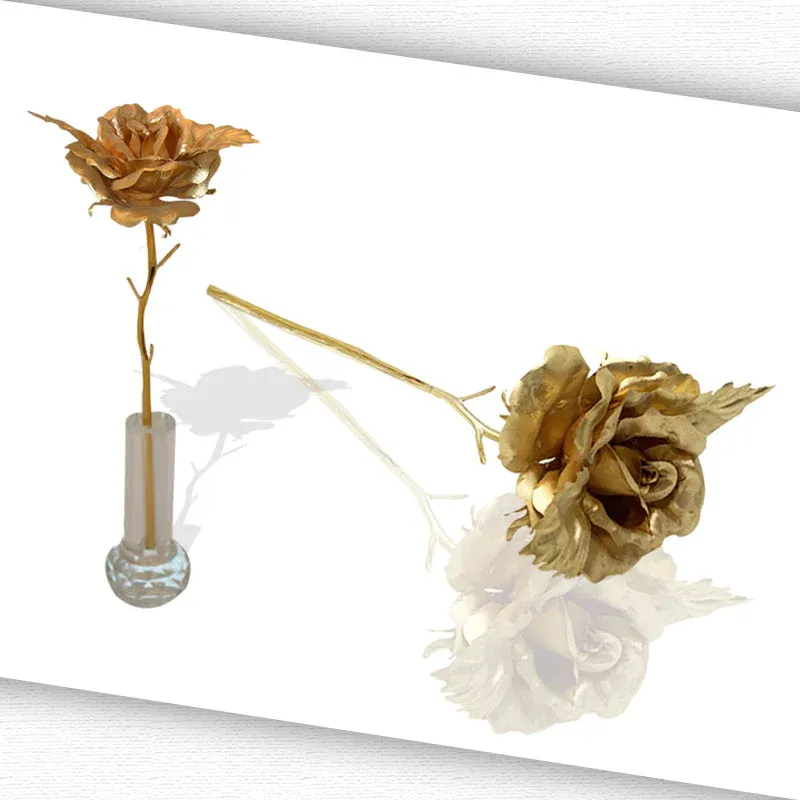 Golden Rose with Stand
