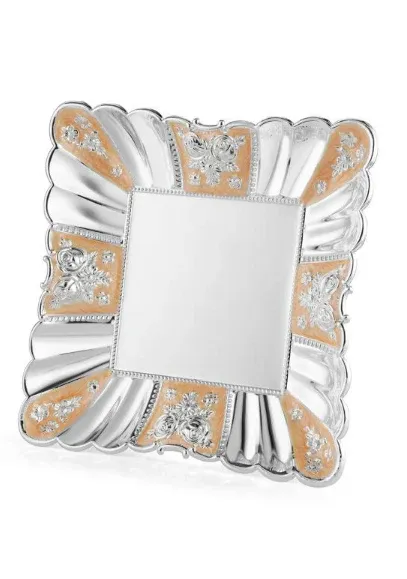 Square Enamel Tray Peach-small